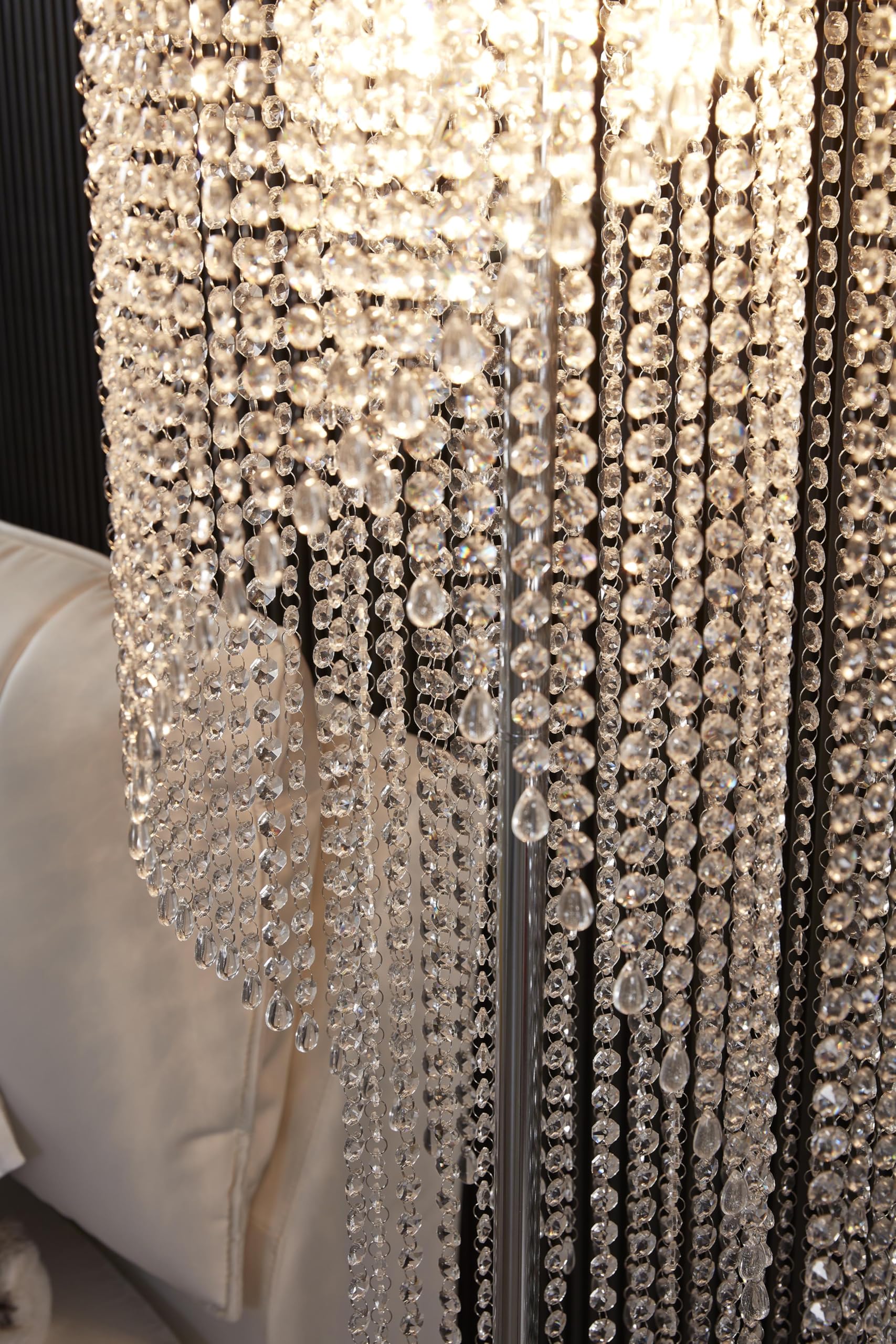 Amazon | surpars家Raindropクリスタルフロアランプクローム仕上げ